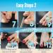 Novo Ovo 504 Long Toenail Tips - Clear Artificial Full Cover Gel Toenails Soft Gel Nail Set 12 Sizes for Easy Application - Buy Online on GoSupps.com