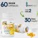Azmabiotech Organic Turmeric Curcumin 1000mg Anti-Inflammatory & Antioxidant Support for Joint Health 60 Veggie Capsules Non-GMO Vegan Gluten-Free Made in Canada - Buy Online on GoSupps.com