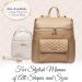 Petit Monaco Diaper Bag Backpack | Luli Bebe Vegan Leather Luxury Quilted Design | Stroller Straps, Messenger Strap | Latte Brown - Buy Online on GoSupps.com