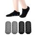 Moisturizing Socks 2 Pairs Dry Cracked Feet Lotion Socks Foot Moisturizing Socks Silicone Socks Foot Care Heel Socks Spa Socks (Black and Grey)