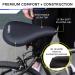 Domain Cycling Gel Bike Seat Cushion | Secure Peloton Fit | Non-Slip Padded Bike Cushion Seat Cover for Men or Women | 10.5x7 Black - Buy Online on GoSupps.com