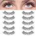 KSYOO False Eyelashes Natural Look with Clear Band Lashes 14mm Soft Small Faux Mink Wispy Eyelashes for Daily Work and Dating Eye Makeup 5 Pairs