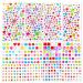 shishiruyizhong 828pcs Gem Stickers Rainbow Glitter Gem Stickers - 8 Sheets of Acrylic Bling Crystal DIY Decorative Self Adhesive Rhinestones for Kids