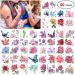 Konsait 50Sheet Flower Temporary Tattoos for Women Teens Girls - Waterproof Body Art Sticker with Flower Butterfly Leaf Lotus Cherry Blossoms Design - Buy Online on GoSupps.com