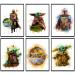 Star Wars the Child Baby Yoda Art Prints Set of 6 (20.3 x 25.4 cm) children's room Wandkunst Stuff Decor Mandalorian Grogu Photos children's play room wall poster for office (undamaged) (20 8x10