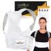 LyfeFocus S1 Premium Invisible Breathable Back Posture Corrector for Men & Women - Upper Back Support Brace & Straightener - Effective Posture Correction for Neck Shoulder & Back Pain (White Large) White L (Pack of 1)