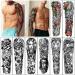 Waterproof Temporary Tattoos for Adults - Extra Large Full Arm and Half Arm Shoulder Designs - 46 Sheets Total - Tiny Lasting Tattoo Stickers for Men and Women - Buy Online on GoSupps.com