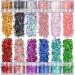 Veroa 12 Colors Make Face Body and Hair Glitter at The Festival Chunky Glitter for Festivals Parties Raves Brightly Coloured Festive Accessories(10g*12PCS)