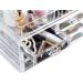 Clear Cosmetic Storage Organizer - 4-Drawer | 16 Compartments | Organize Cosmetics, Jewelry, and Hair Accessories with Ease - Elegant Design for Vanity, Bathroom, or Dresser - Buy Online on GoSupps.com