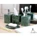 Kleo Luxury 4-Part Bathing Accessories Set | Green Liquid Soap Dispenser Toothbrush Holder Cup & Soap Shell | Premium Bathroom Accessories - Buy Online on GoSupps.com