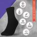 Men's Cotton Diabetic Ankle Socks - 12 Pairs, Black Grey White, Size 10-13 (Large) - Buy Online on GoSupps.com