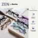 Buy Opulize Zen Reading Glasses 3 Pack - Small Round Frame Spring Hinges Scratch-Resistant - Dark Brown Pink Turquoise - Unisex +3.50 Diopters - International Shipping Available - Buy Online on GoSupps.com
