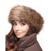 Futrzane Classic Headband - Faux Fur Headbands for Women - Furry Band for Winter - Size M (Brown Classic)