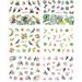 12 Sheets Nail Stickers for Flowers Leaves Plants Birds Nail Stickers Self-Adhesive Colorful Flower Nail Stickers Nails Supplies Decorations for Women Girls - Buy Online on GoSupps.com