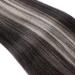 Keratin Bonding Hair Extensions - #1B/Gray - 70cm 50 Strands 100% Remy Real Hair - U-Tip by Novon Hair Extensions - Buy Online on GoSupps.com