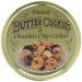 Danish Butter Cookies & Chocolate Chip Cookies, Danish Butter Biscuits Pastry Mix Tin - 17.6 Oz