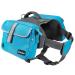 PETAMI Hundred sack saddlebag for medium-sized and large dogs dog saddle bag for dogs to wear dishes saddlebag for hiking with reflective safety side pockets vest dog Large blue