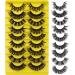 Fluffy Russian Strip Lashes - 9 Styles Mixed Faux Mink Multipack - D Curl Wispy Natural Look False Eyelashes - Buy Online on GoSupps.com