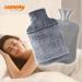 Samply 2L Hot Water Bottle with Premium Faux Fur Cover - Heat Therapy for Menstrual Cramps & Pain Relief - Gray - Buy Online on GoSupps.com