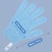 Fine Lines Exfoliating Shower Gloves - Blue | Dead Skin Remover Mitt | Body Scrub with Hanging Hoops - Buy Online on GoSupps.com