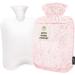 Qomfor Hot Water Bottle with Fluffy Faux Fur Cover - 1.8L Large - Pink | Pain Relief for Neck, Shoulders, Hands, Feet - Cosy Nights - Buy Online on GoSupps.com