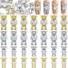 50 Pieces 3D Bear Nail Art Decoration Cute Charms for Nails Crystal Bear Shaped Rhinestones Nail Bear Charms Bear Nail Ornaments DIY Nail Design Decoration for Nail Art  Crafts  Gold and Silver