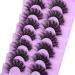 Pleell 20MM Fluffy 6D Mink False Eyelashes - Dramatic Wispy Volume, Soft & Reusable - 7 Pairs Pack PL04 - Buy Online on GoSupps.com