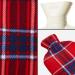 2 Litre Hot Water Bottle with Red Check Fleece Cover - Buy Online on GoSupps.com
