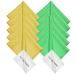 Eco-fused microfiber cleaning towels-12 pack-cleaning glasses glasses camera lenses iPad tablets smartphones iPhone Android telephones laptops LCD screens and other yellow / green