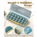 Weekly Pill Organizer 3 Times A Day - AM PM 7 Day Medicine Box Large Travel Case for Vitamins & Supplements (Green - Buy Online on GoSupps.com