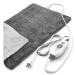 Pure Enrichment PureRelief XL Heating Pad - LCD Controller with 6 InstaHeat Settings for Cramps, Back, Neck, & Shoulder Pain Relief, Moist Heat Option, Machine Washable, 12" x 24" Storage Bag (Gray)
