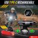 BLITZU 2023 Bike Lights Set with Bell | USB-C Rechargeable Front Headlight & Rear LED Taillight | Bicycle Accessories for Night Riding | Road Safety for Men, Women, Kids - Buy Online on GoSupps.com