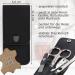 Three Swords Capri Nail Care Set - 4 Pcs Real Leather Black Manicure & Pedicure Kit | High Quality Nail Scissors Clippers Tweezers & Sapphire Nail File - Buy Online on GoSupps.com