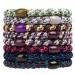 AXEN 8PCS Elasitc Hair Tie for Women Girls Cotton Bands Soft Woven Ponytail Holders for Thick Hair and Curly Hair Mixed Colors 2