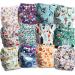 Littles and Bloomz Baby Reusable Pocket Nappy Cloth Diaper Standard Popper 12 Nappies FLP2-1202