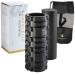 Superletic fascia roll Set 2in1 Elite I massage roller set i fascia roll with massage sauces for spine back legs i pilates roller set black
