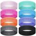 8 Pieces Sweatbands Non Slip Headbands Stretchy Running Sports Headband Workout Headband Grip Silicone Yoga Hair Band Elastic Exercise Hair Wrap for Women Men Assorted Solid Colors