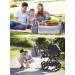 SndMor Diaper Bag Backpack - Multifunctional Large Diaper Backpack with Bed Function Stroller Hook - Perfect for Moms & Dads - Gray - Buy Online on GoSupps.com