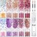 10 Colors Face Glitter Cosmetic Glitter - Body Glitter Chunky Glitter - Face Glitter Festival Hair Glitter with Glue and Brush for Body Hair Nails Stage Halloween Party 10 Color Sets B