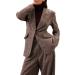 Ronny Kobo Collective Women's Cut Out Tweed Blazer Brown 14 - Buy Online on GoSupps.com