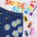 Shuttle Art 18 Colors Fabric Paint Set - 60ml Bottles with Brushes, Palette, Stencils - Non-Toxic Permanent Textile Paint for T-shirts, Shoes, Jeans, Bags - DIY Projects & Crafts - Buy Online on GoSupps.com