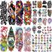 Kids Full Arm Temporary Tattoo  52 Sheets Waterproof Fake Tattoo Children s day Gift  Temporary Tattoo Realistic Astronaut Spaceship Dinosaur Shark for Boy  Unicorn Butterfly Lasting Tattoo for Girls