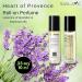 Heart of Provence Roll-On Perfume with Lavender Essential Oil Alcohol-Free All-Natural Organic Long-Lasting Fragrance - Travel-Size Perfume for Women - TSA Approved 0.33 oz / 10 ml - Buy Online on GoSupps.com