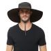 HLLMAN Super Wide Brim Sun Hat-UPF 50+ Protection,Waterproof Bucket Hat for Fishing, Hiking, Camping,Breathable Nylon & Mesh Dark Grey
