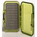Kingfisher Fly Fishing Waterproof Fly Box with Spring Loaded Lid Green - Foam B