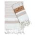 Ruvy Home Basics Turkish Hand Towels for Bathroom Set of 2 | 18"x40", Cotton | Bathroom Hand Towels & Decorative Hand Towels for Bathroom, Kitchen Towels, Dishcloth, Tea, Yoga, Face, Gym - Beige Beige Modern - 2 Pack