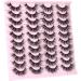 20 Pairs False Lashes Wispy Eyelashes Fluffy Lashes 5D Volume Natural Lashes 4 Styles Mixed Fake Eyelashes Strip Lashes Pack by GVEFETIEE B- Wispy - Buy Online on GoSupps.com