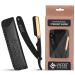 LYCOS Shears Classic Matte Cut Throat Razor Kit for Men - Gold Plated - Stainless Steel Professional Barber Straight Razor - Salon Quality Hair Shaver - Foldable Hair Beard Razor