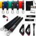 Red Rab Freepump Fitness Stage Set - Resistance Tapes Stage Strength Training & Pilates - Fitness straps with a stick as a Home Gym Equipment - Resistance Bands & Bar - Smart Workout Bar Training at Home FreePump Stage + Resistance Bands