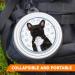 Portable Black French Bulldog Food & Water Bowl with Carabiners - Perfect for On-the-Go Pet Owners - Buy Online on GoSupps.com